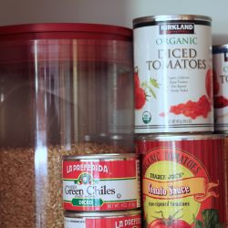canned goods on shelf