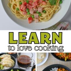 collage of different meals, with text overlay.