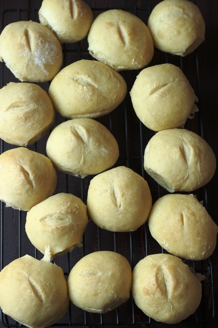 Italian Rolls on a cooling rack