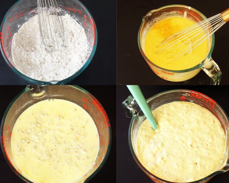 step by step photos of making oatmeal batter