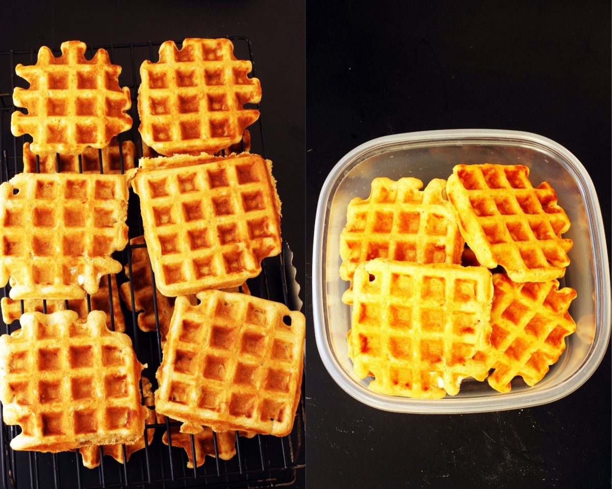 Waffle batch meal prepped