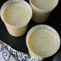 quarts of soup ready for the freezer