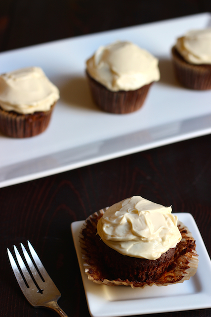 cupcake on a plate with fork