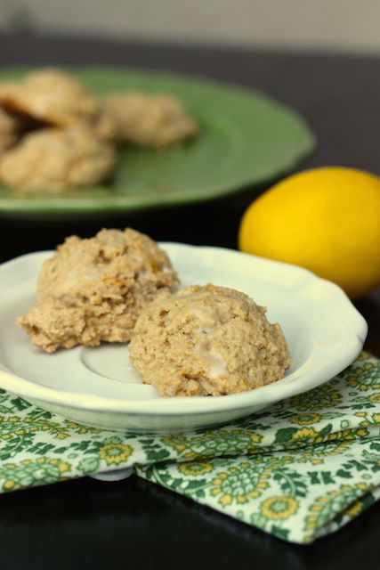 two Lemon Drop Scones on a plate