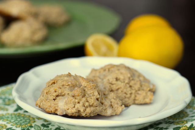 two Lemon Drop Scones on a plate