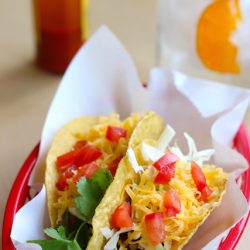 a basket of tacos