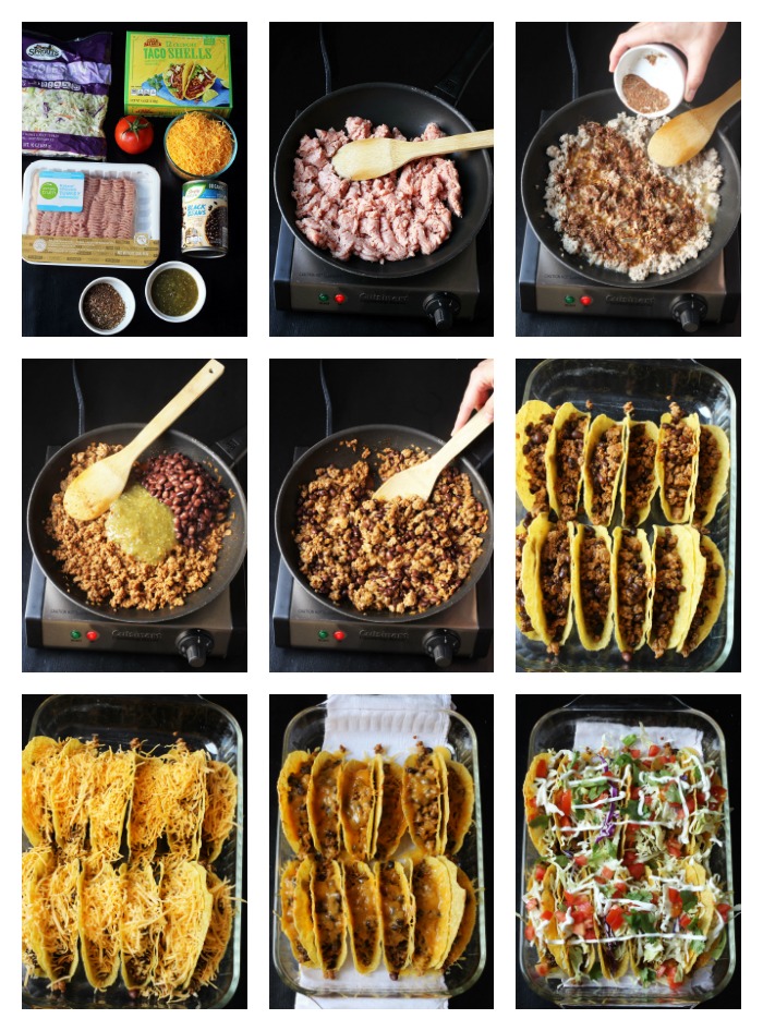 step by step photos of baked tacos