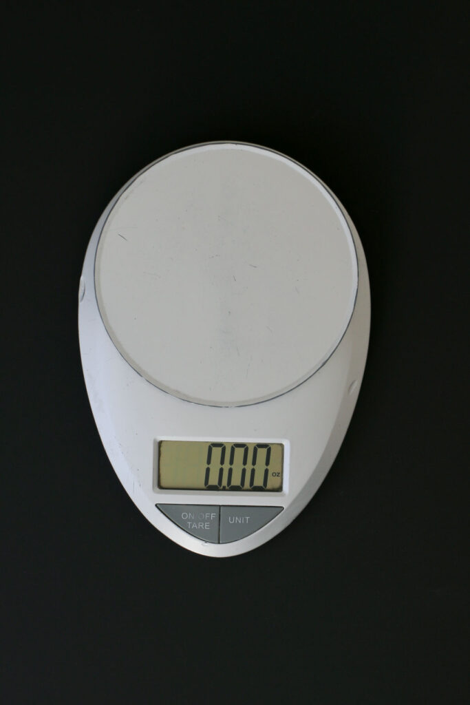 food scale without anything on it.