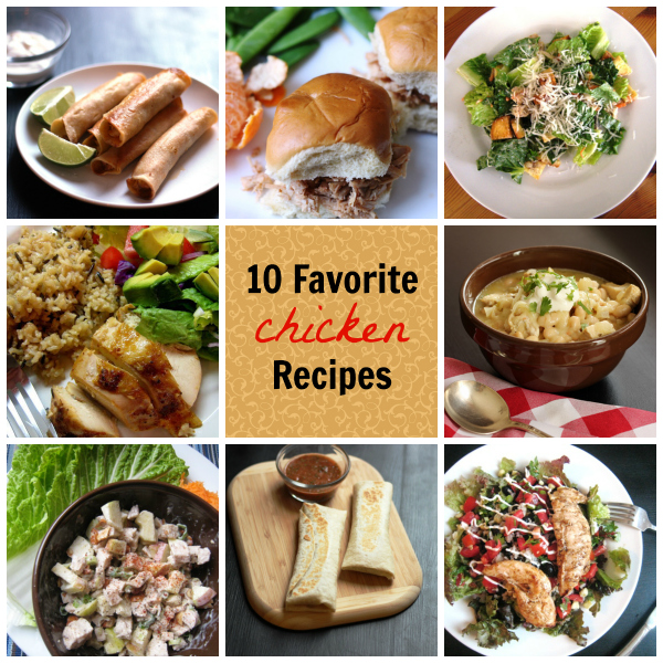 A collage of different chicken recipes