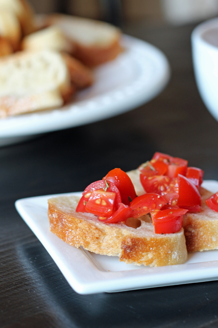 A plate of Bruschetta