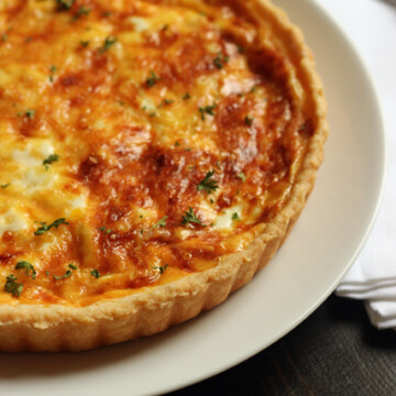 quiche on a plate