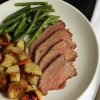 A plate of Tri-tip and vegetables