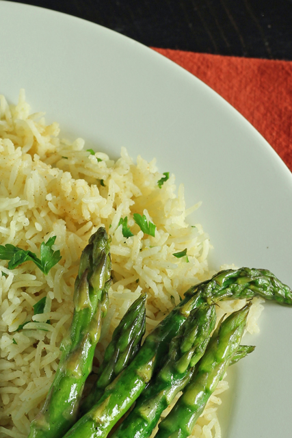 baked rice on plate