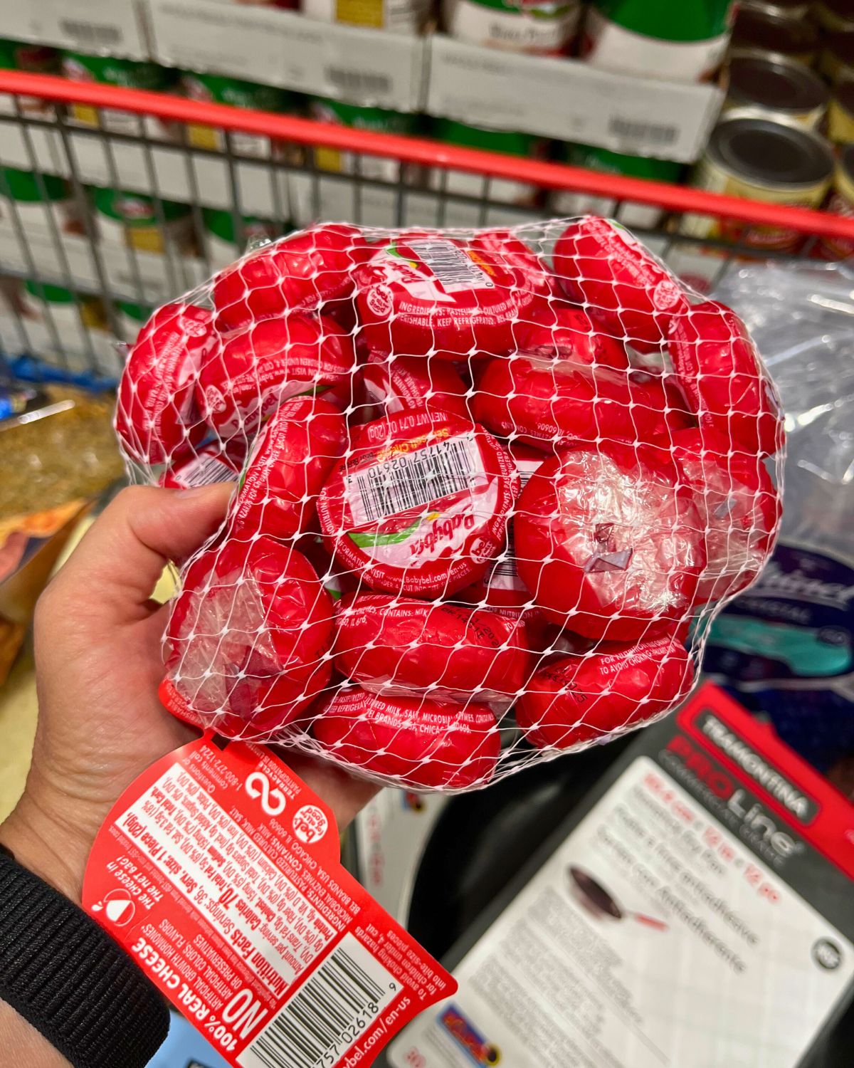 big bag of Babybel cheese at Costco.