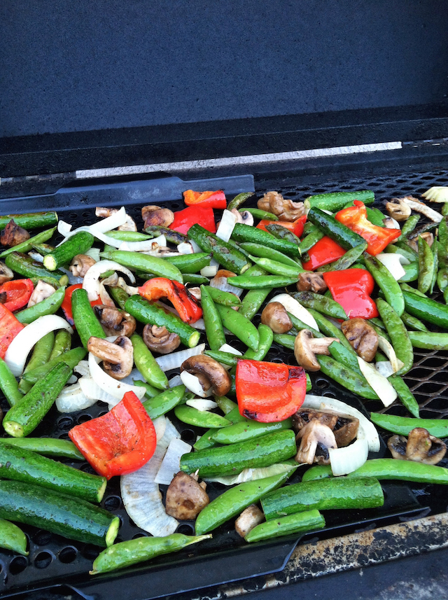 vegetables on the grill