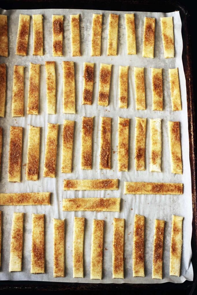 puffs spread out on tray