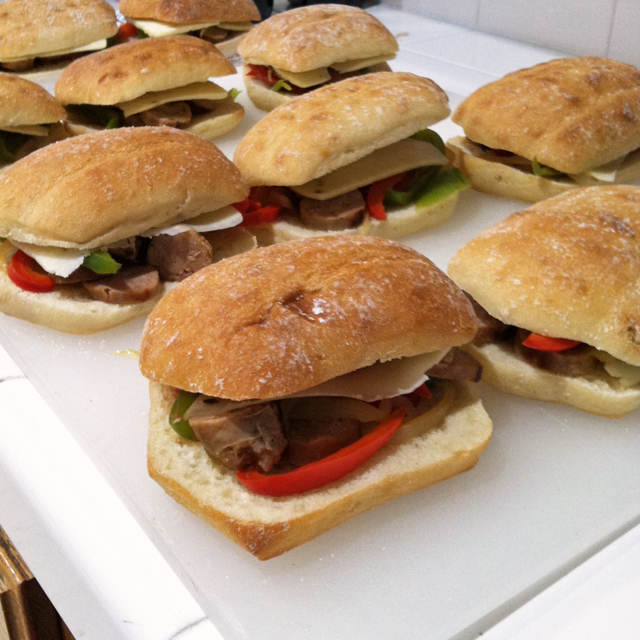 Cheesy Italian Sausage and Pepper Sandwiches