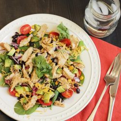 A plate of Chicken and Salad