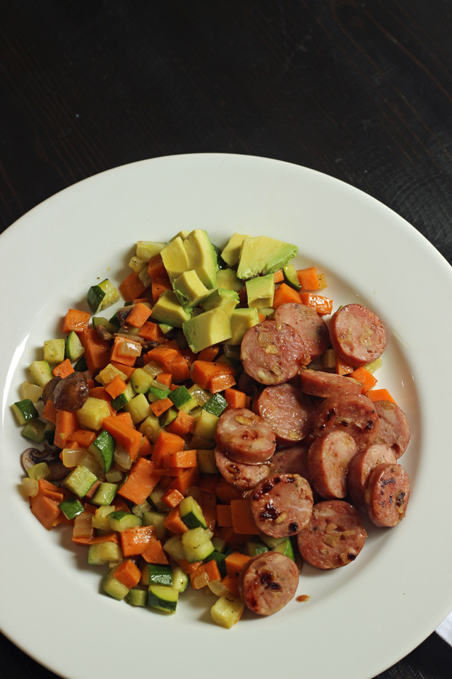 Zucchini and Sweet Potato Hash