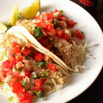 A plate of fish tacos