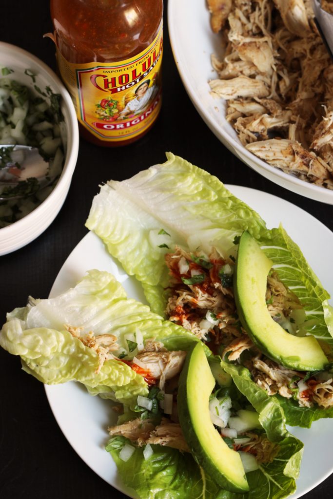 chicken street taco lettuce wraps