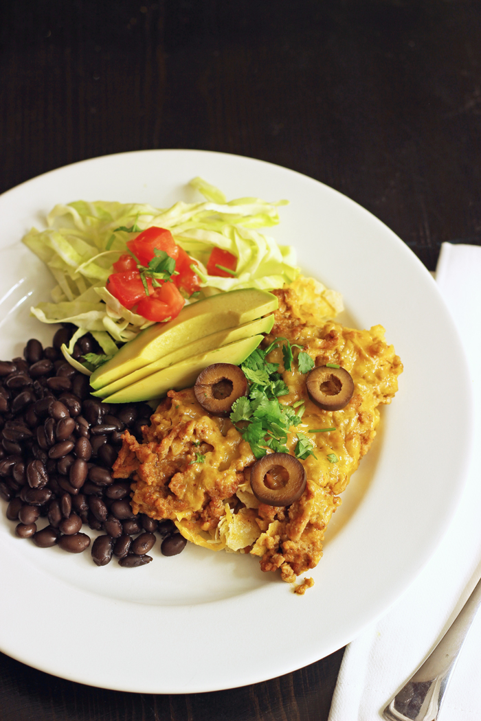 plate of lawnmower taco and beans