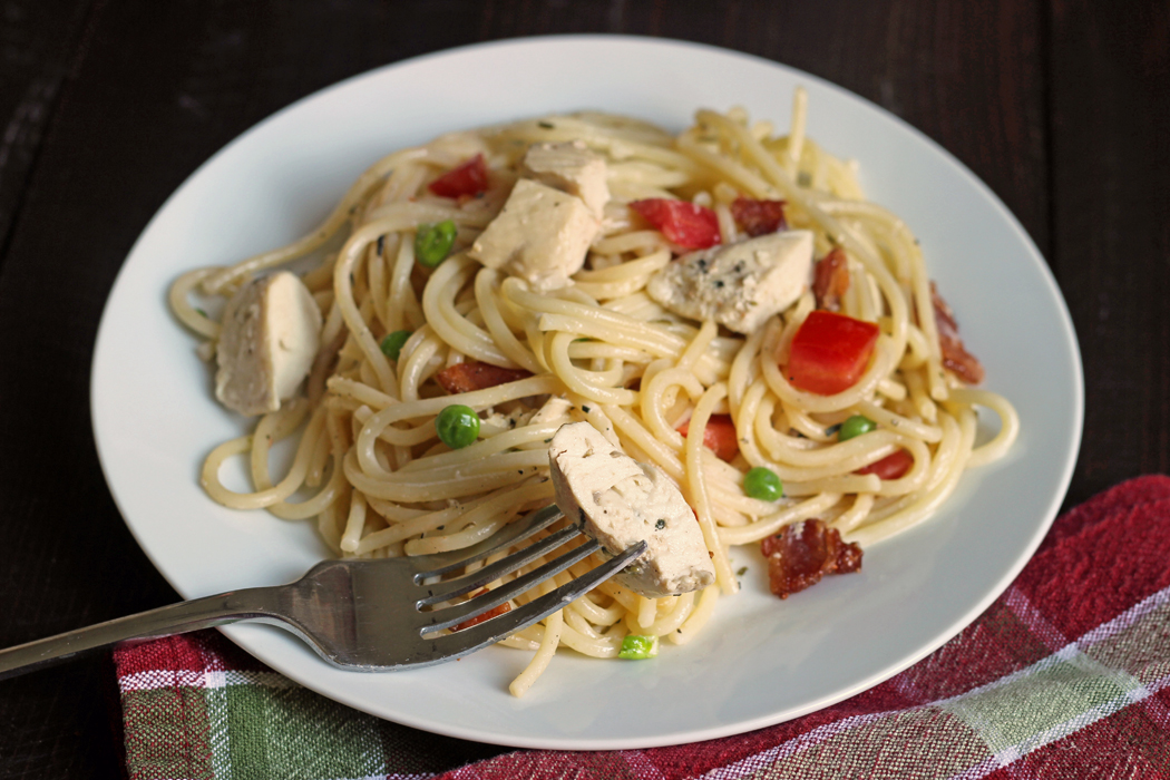 Creamy Chicken Pasta with Bacon - Good Cheap Eats