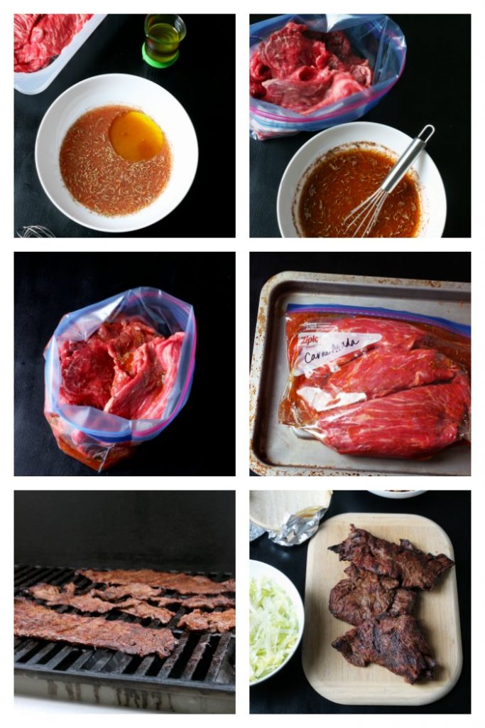 step by step photos of making carne asada