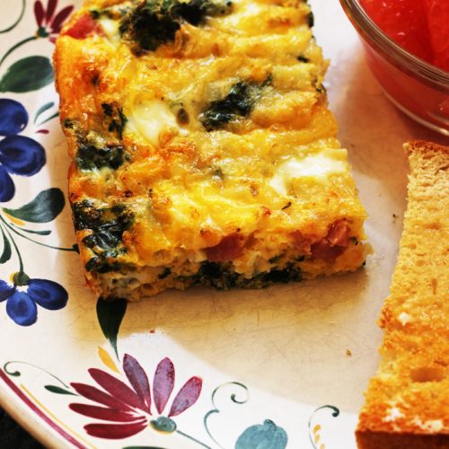 Egg Bake with Ham & Spinach Good Cheap Eats