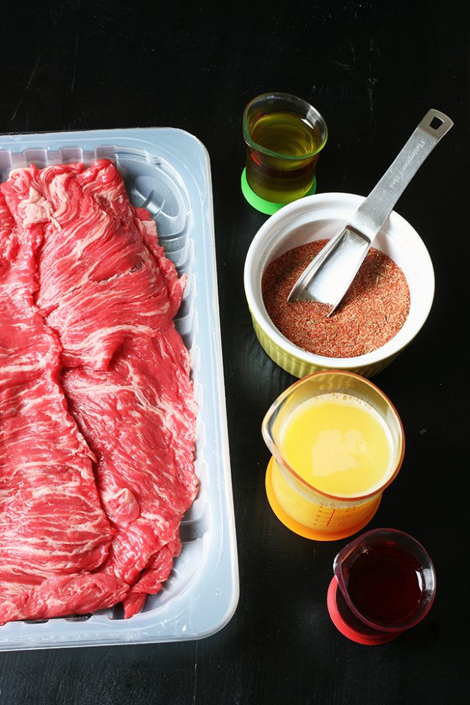 ingredients for carne asada