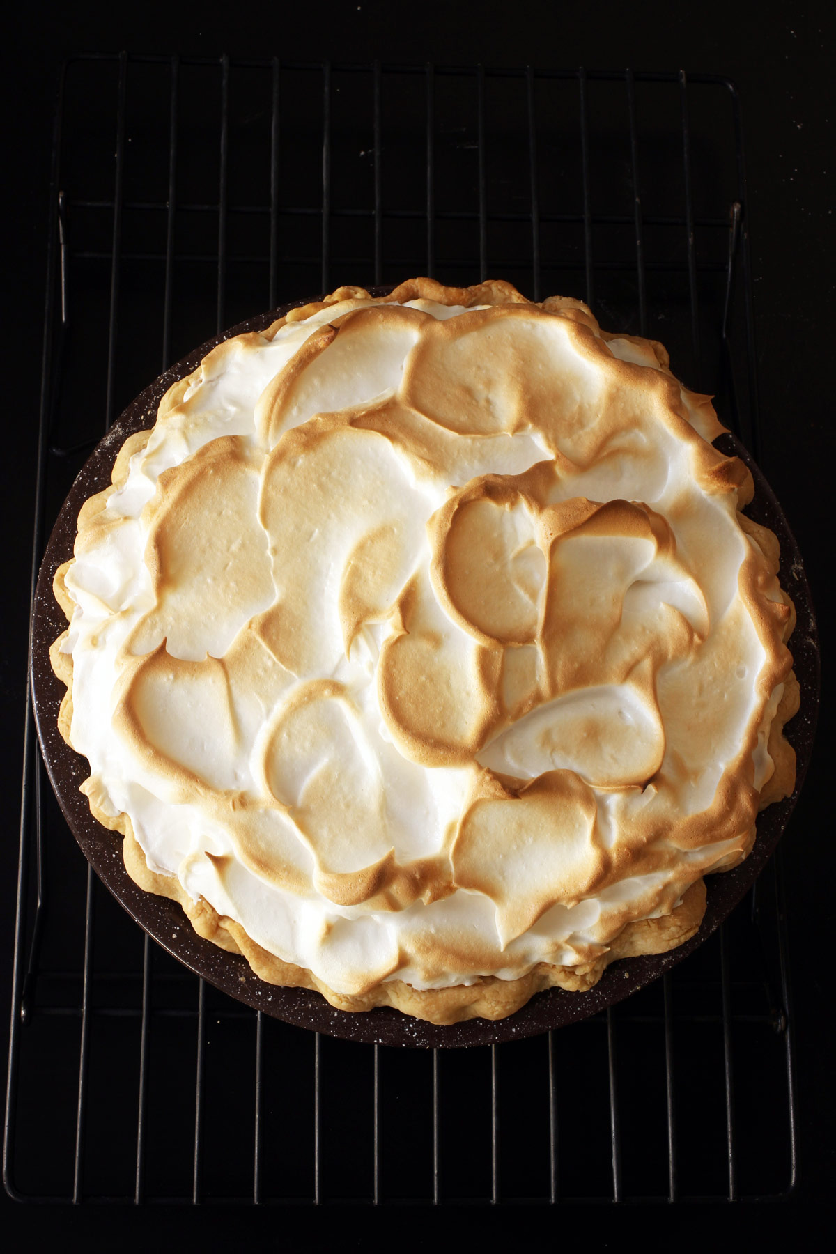 completed pie cooling on rack