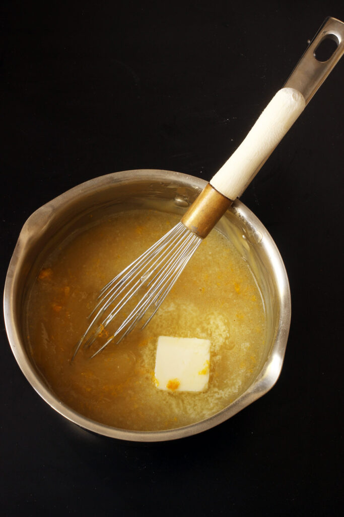 adding butter and lemon to filling