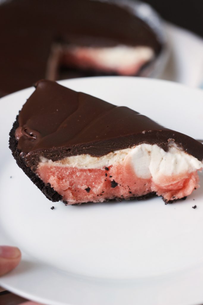 Sorbet & Ice Cream Pie with Chocolate Ganache | Good Cheap Eats