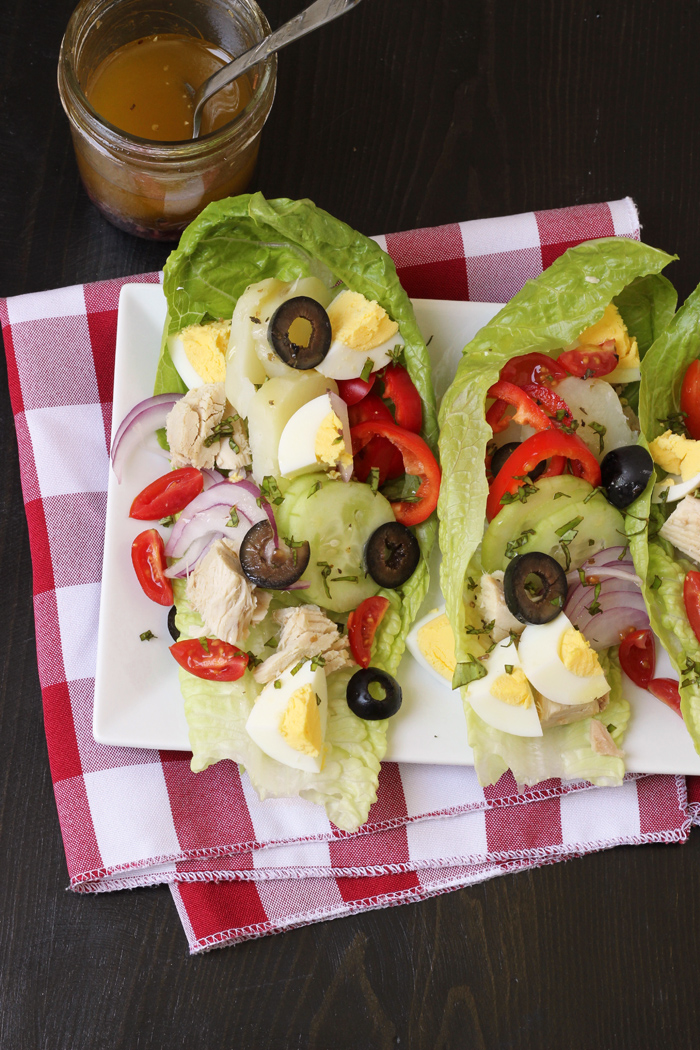 nicoise salad wraps from Good Cheap Eats