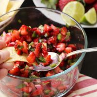 A bowl of Strawberry Salsa