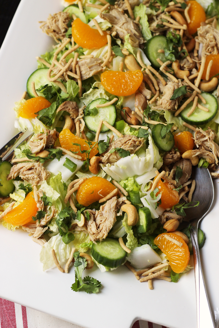 Asian Cabbage Salad with Chicken and Mandarin Oranges - Good Cheap Eats