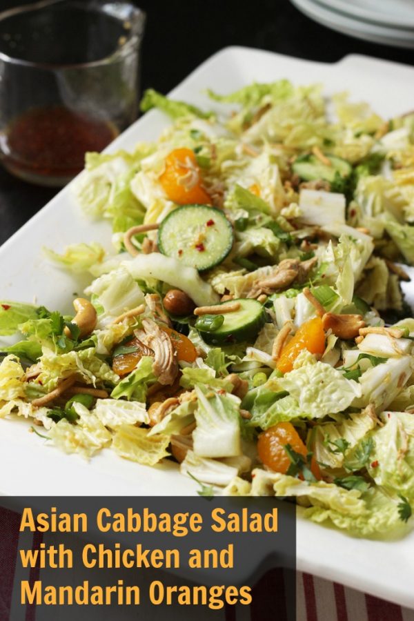 Asian Cabbage Salad with Chicken and Mandarin Oranges - Good Cheap Eats