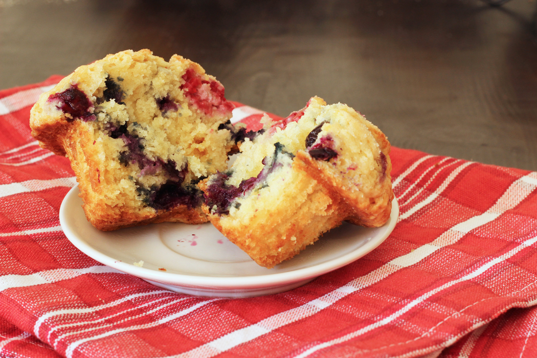 Double Berry Muffins with Ricotta Cheese | Good Cheap Eats