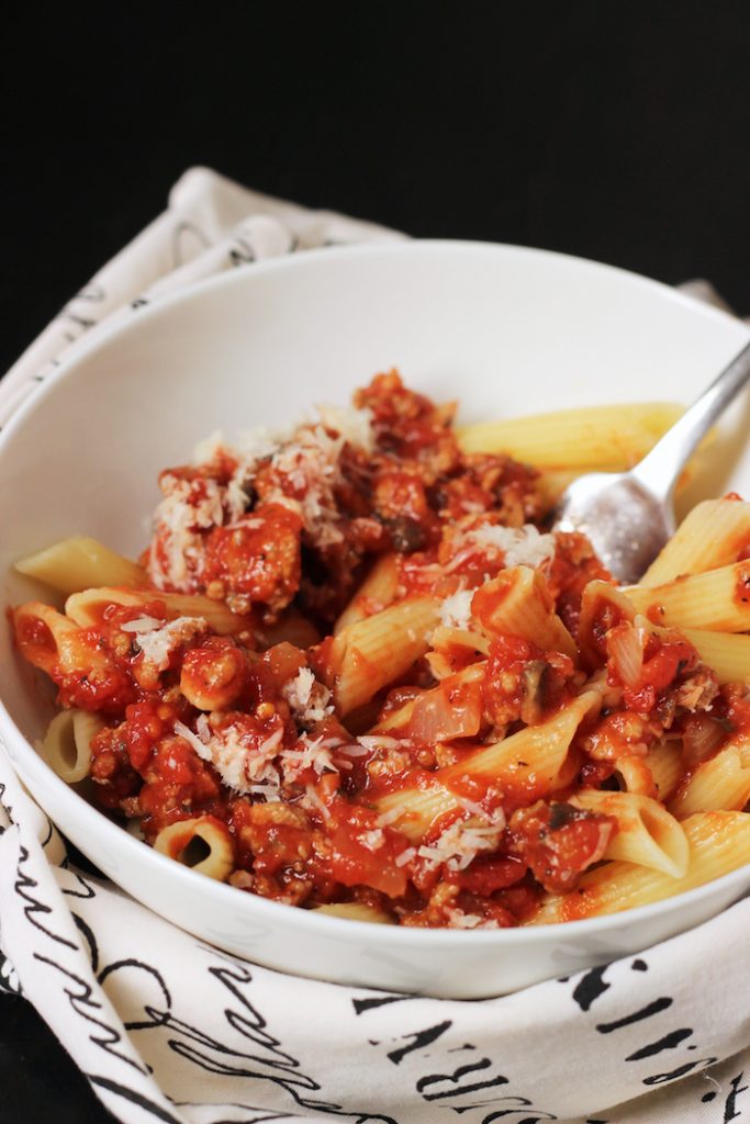 Spicy Turkey and Sausage Bolognese - Good Cheap Eats