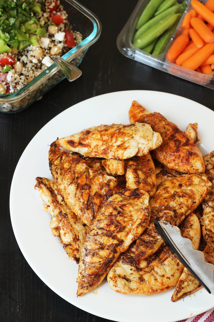 Grilled chicken with spicy chicken rub