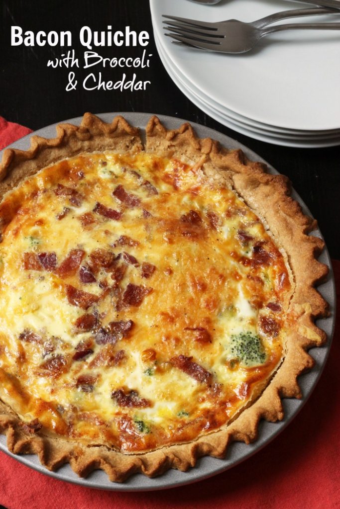 Bacon Quiche with Broccoli & Cheddar | Good Cheap Eats