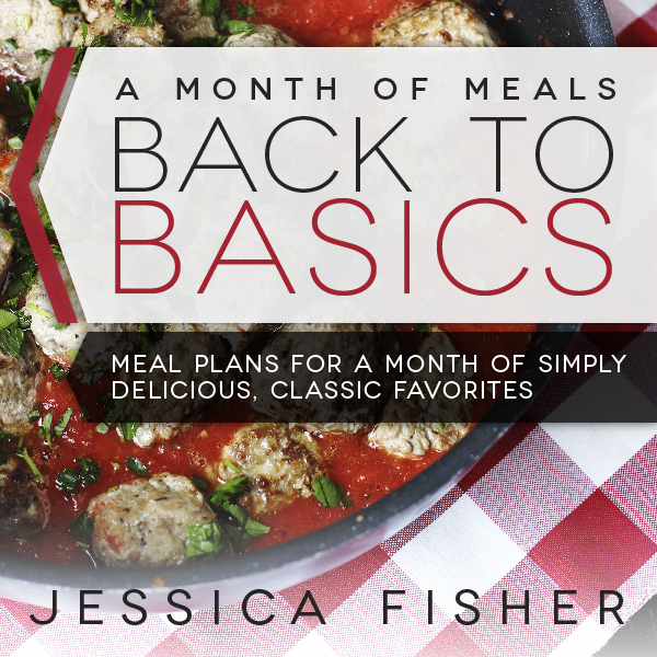 cover image of the back to basics meal plan.
