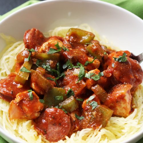 Spaghetti Squash Jambalaya [VIDEO] Good Cheap Eats