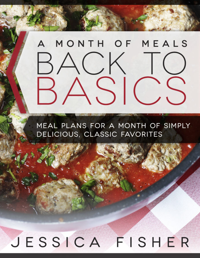 cover image of back to basics meal plan.