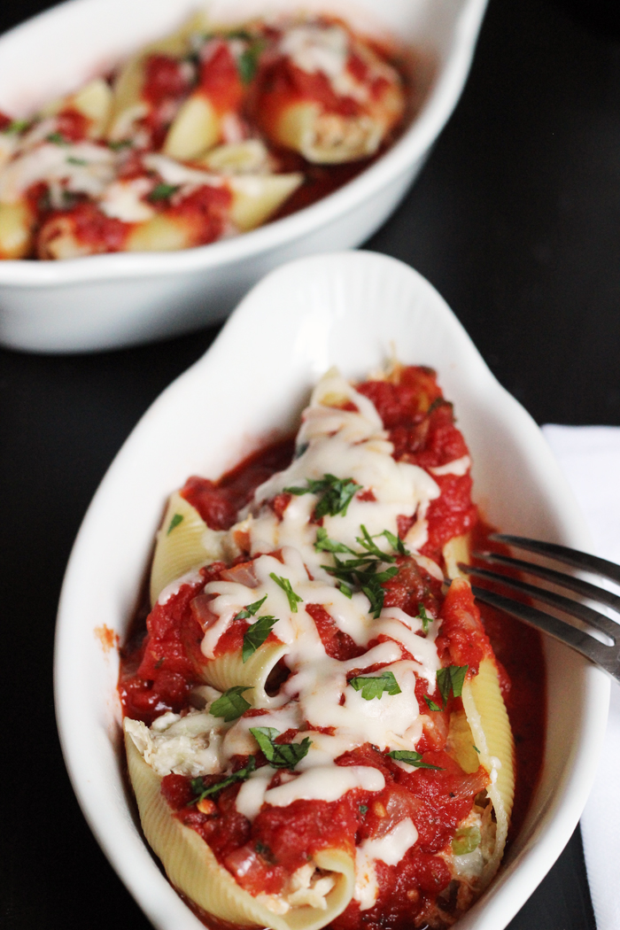 Creamy Chicken Stuffed Shells | Good Cheap Eats