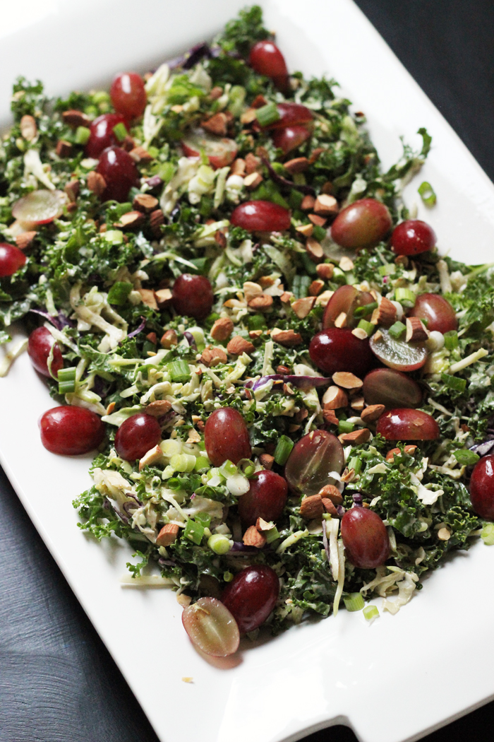 Kale Salad with Red Grapes | Good Cheap Eats