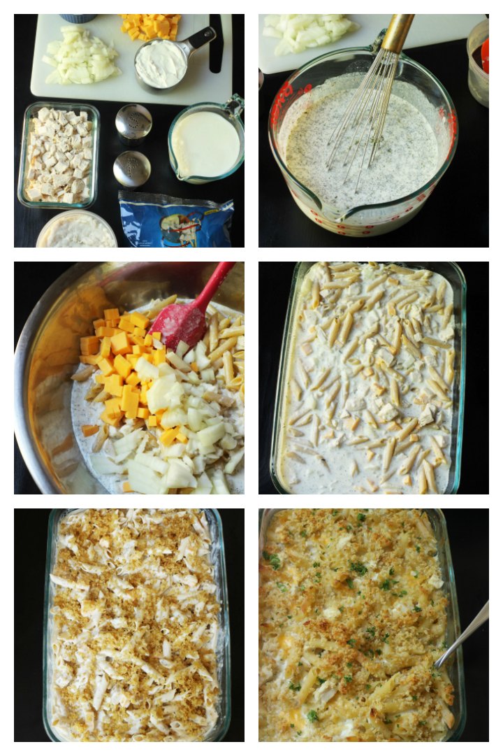 step by step photos for making the casserole