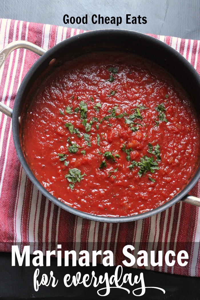 Marinara Sauce Simple Enough for Everyday - Good Cheap Eats