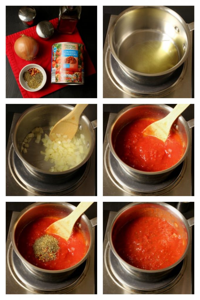step by step photos of making marinara
