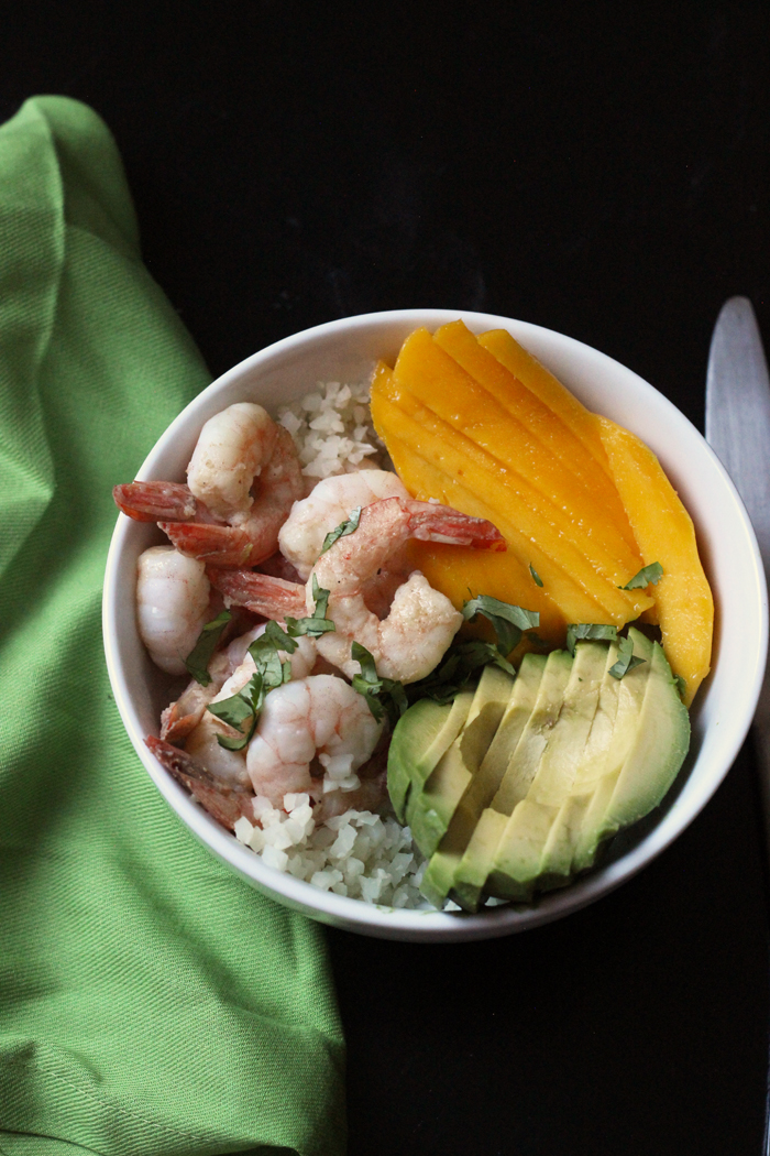 Shrimp Bowls with Mango and Avocado